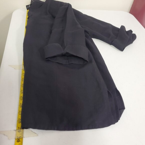 Maggie Barnes Womens Artsy Linen Toggle Button Up Top Size 1X Black Oriental - Picture 7 of 9